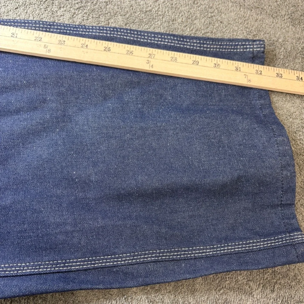 Carhartt Bib Overalls Mens Size 42x32 R08 DNM Denim Workwear Carpenter DEADSTOCK